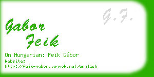 gabor feik business card